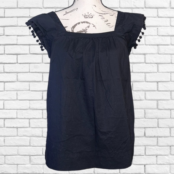 J. Crew Blue Boxy Blouse with Relaxed Fit - Picture 1 of 5